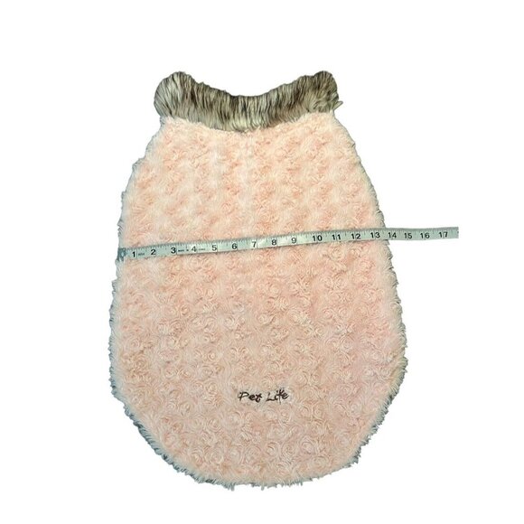 Pet Life Luxe Large "Pinkachew" Charming Designer Faux Fur Dog Coat Jacket Pink - Picture 9 of 12